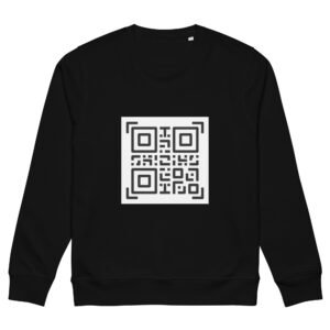 QR Printed Unisex organic mid-weight sweatshirt