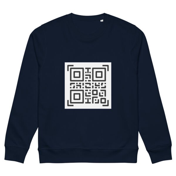QR Printed Unisex organic mid-weight sweatshirt - Image 3