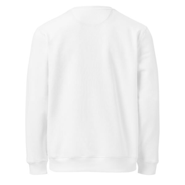 QR Printed White Unisex organic mid-weight sweatshirt - Image 4