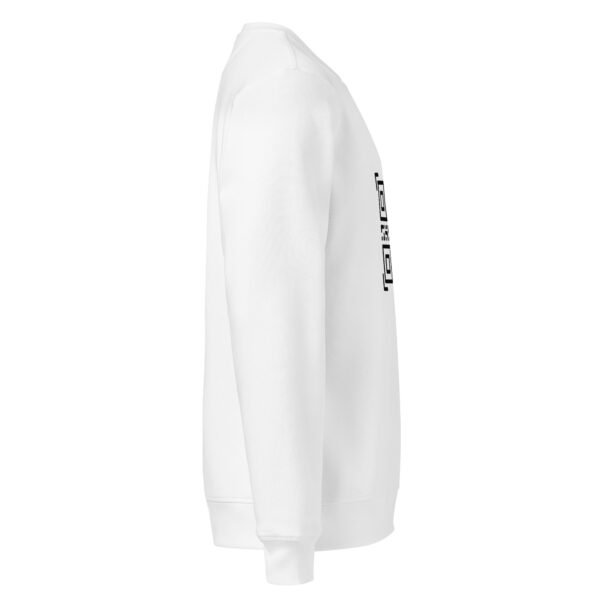 QR Printed White Unisex organic mid-weight sweatshirt - Image 2