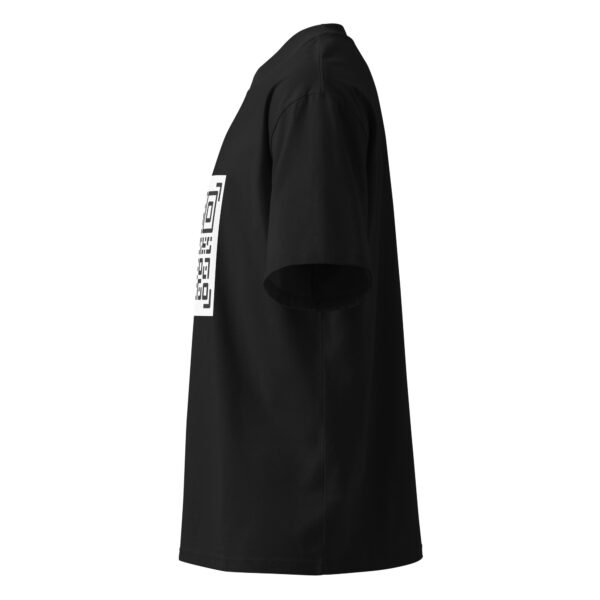 QR Printed Unisex organic oversized high neck t-shirt - Image 8