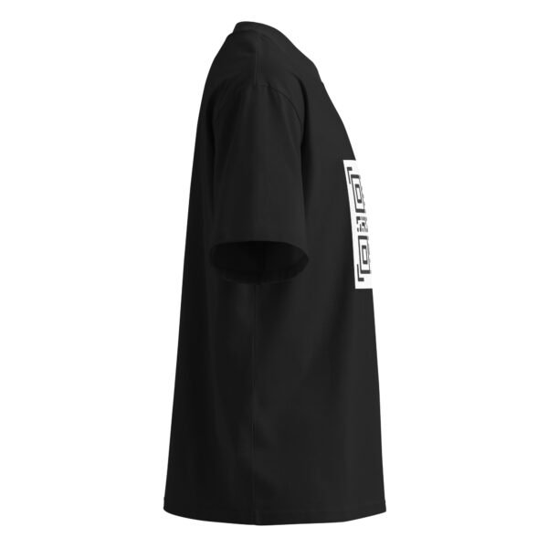 QR Printed Unisex organic oversized high neck t-shirt - Image 7