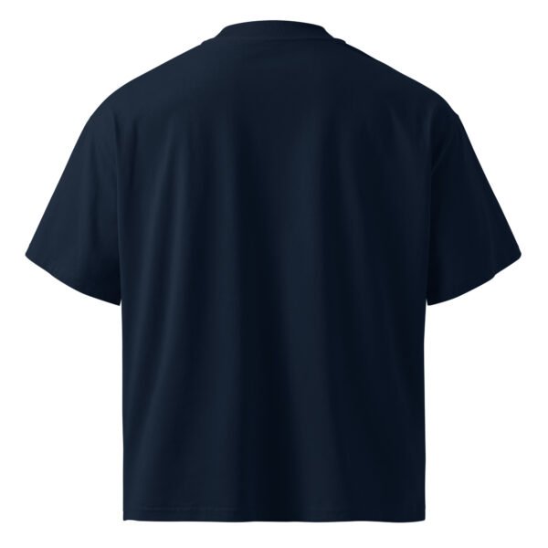 QR Printed Unisex organic oversized high neck t-shirt - Image 3