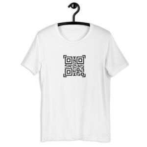 QR Printed White Unisex t-shirt
